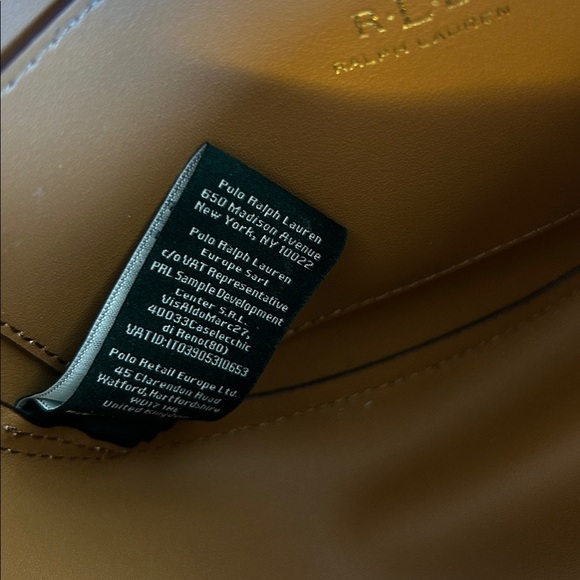 Lauren Ralph Lauren Women's Dryden Caley Mini Cross Body Saddle Style Bag Tan - Picture 12 of 17